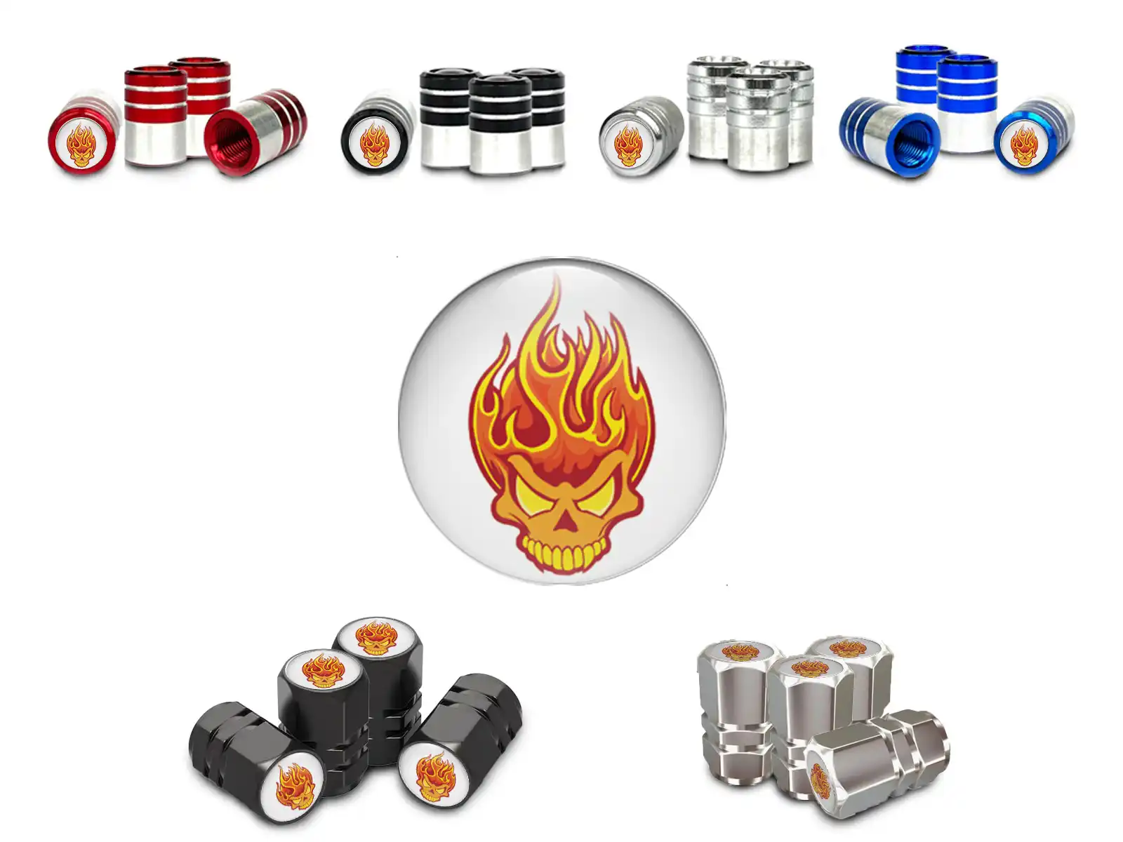 Tire Valve Stem Caps for Bike Minimal Look Edition